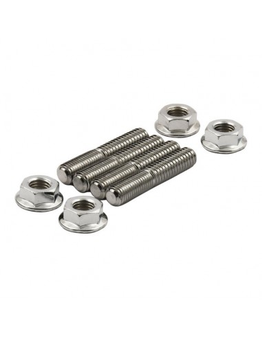Discharge studs with chrome flanged nuts