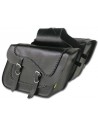 Fleetside sloping bags in black synthetic leather