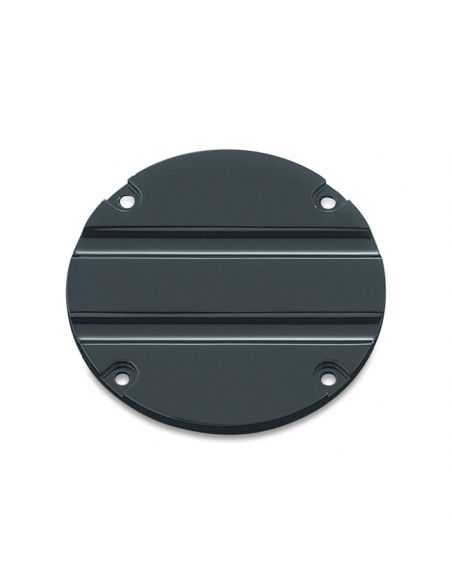 inserto rotondo Trapdoor grooved nero per filtro Kuryakyn Hypercharger 