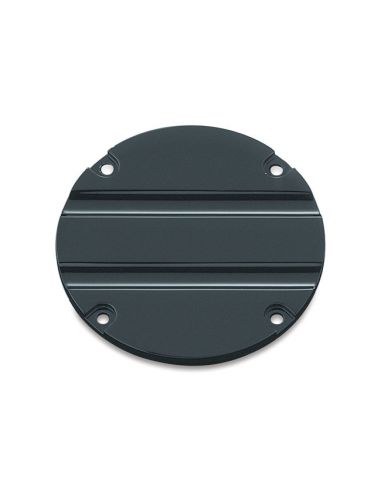 inserto rotondo Trapdoor grooved nero per filtro Kuryakyn Hypercharger 