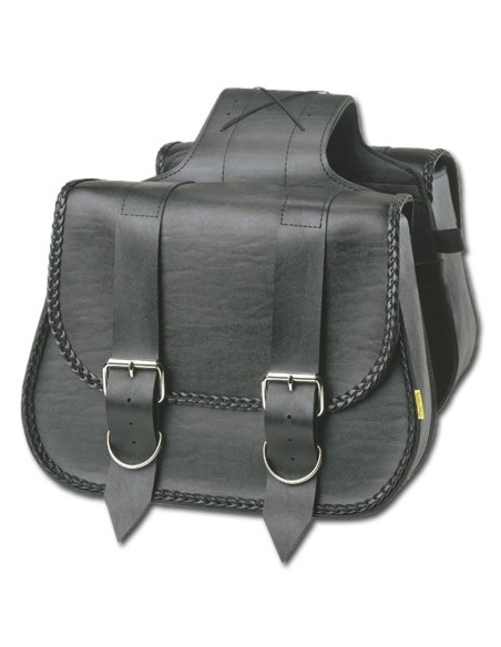Black Synthetic Leather Touring Bags