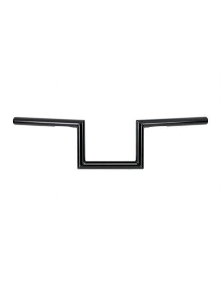 Handlebar Zed 1", 5" high, 61cm wide, black, with carved dimples