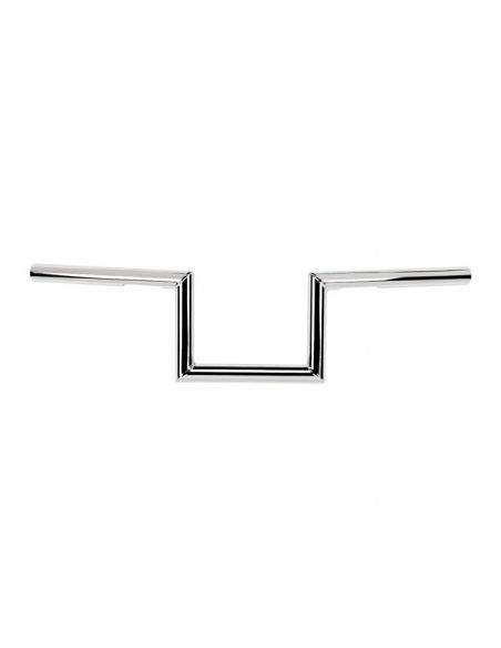 Handlebar Zed 1", 5" high, 61cm wide, Chromed, with carved dimples