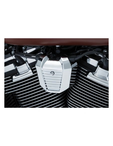 Chromed Kuryakyn Precision coil cover for Softail from 2018 to 2021