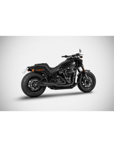 2 in 1 Zard black exhaust Approved for Softail from 2018 to 2020