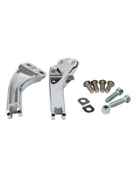Chrome central pedal mounts for Dyna from 2006 to 2017