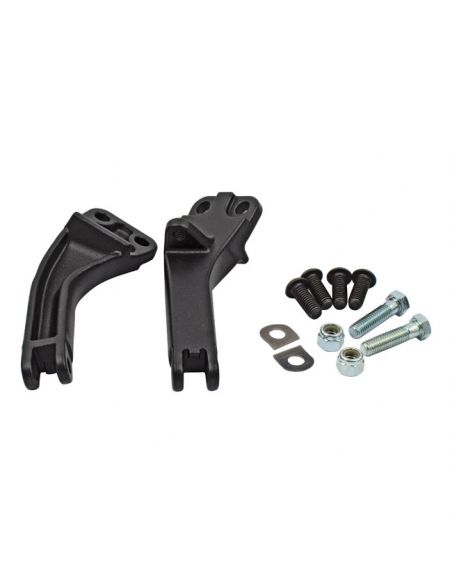Grizzy black center pedal mounts for Dyna from 2006 to 2017
