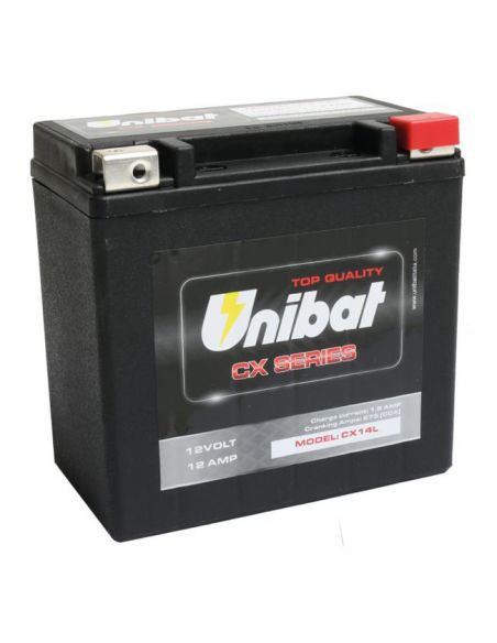 Battery UNIBAT CX14L-BS Sportster from 2004 to 2020 ref OEM 65948-04