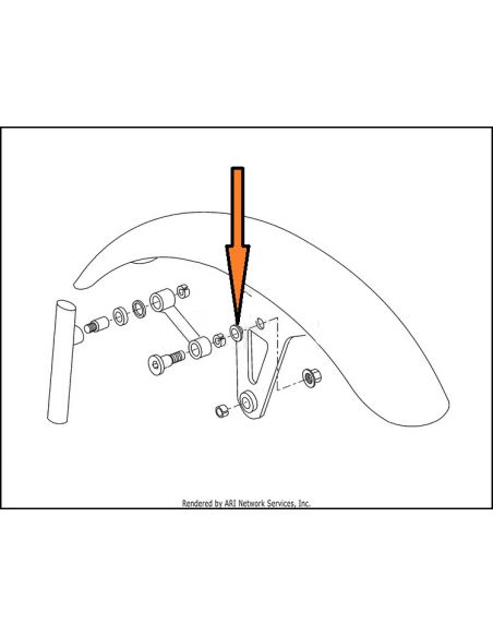Front fender centering insert for Softail Springer FXSTS from 1993 to 2007 ref OEM 59043-93