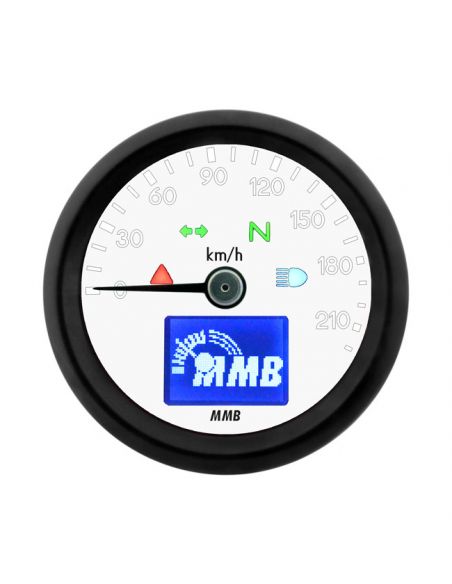 48mm electronic MMB BASIC counter WITH INTEGRATED LIGHTS black