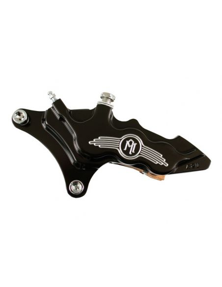 Brake caliper PM 6 pistons front left black contrast for Softail and Dyna Wide glide with 13" disc