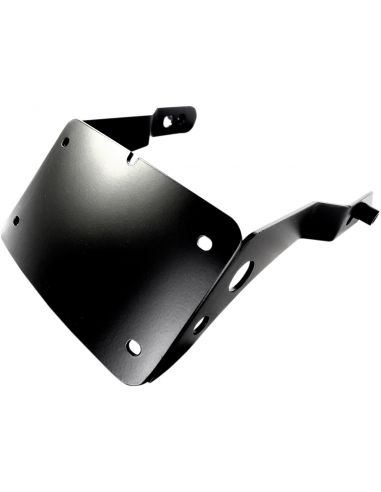 Black curved central license plate holder for Dyna Street Bob and Lowrider S from 2013 to 2017