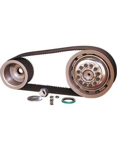 3" wide belt primary kit with grooved shaft for electric starter for Softail from 1987 to 1989