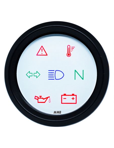 Indicator lights unit micro Mini black with white display diameter 48 mm