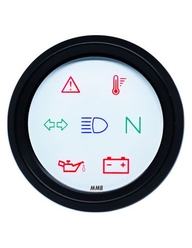 Indicator lights unit micro Mini black with white display diameter 48 mm