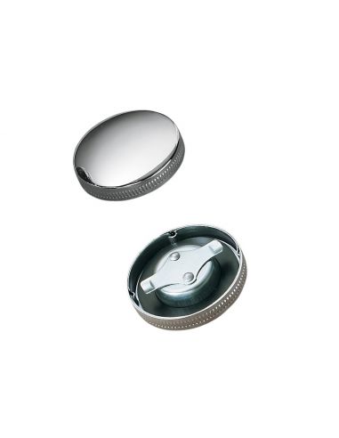 Chrome-plated unventilated fuel cap from 1973 to 1982