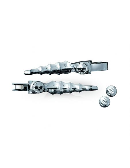 Ergonomic chrome brake and clutch levers Kuryakyn zombie for Sportster from 1993 to 2003