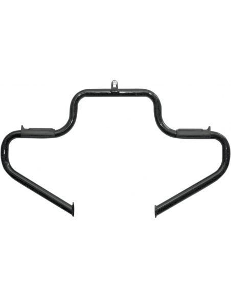 Black front engine guard with footrest for Touring from 1999 to 2022 (excluding Road glide)