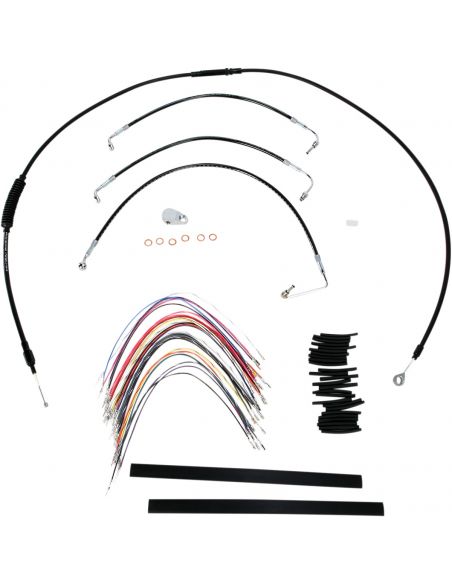 Touring cable kit for handlebar 13'' (33cm) black NO ABS