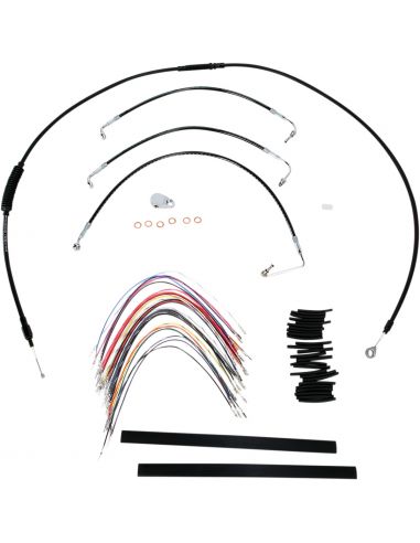 Touring cable kit for handlebar 15'' (38cm) black without ABS