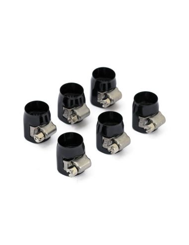 Black 3/8" hose clamps (pack of 6 pieces)