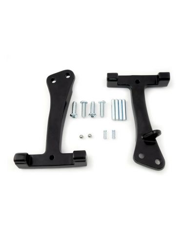 Black passenger footpeg mounts for Dyna from 2006 to 2017