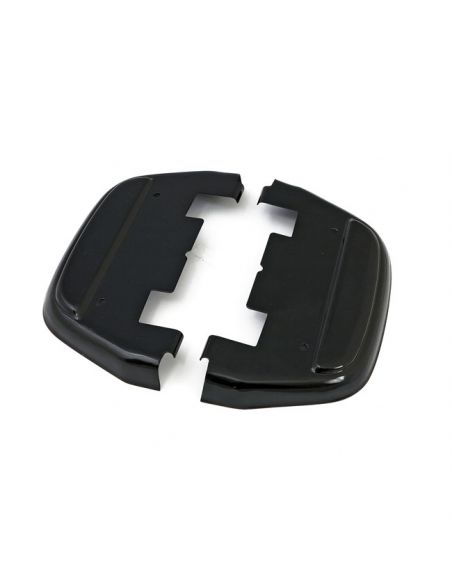 Black lower covers for passenger footpegs for Softail and Touring from 1986 to 2021 ref OEM 50782-89 and 50782-91