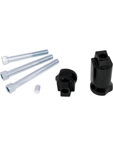 Black attachments for passenger footpeg supports for Softail from 2018 to 2022
