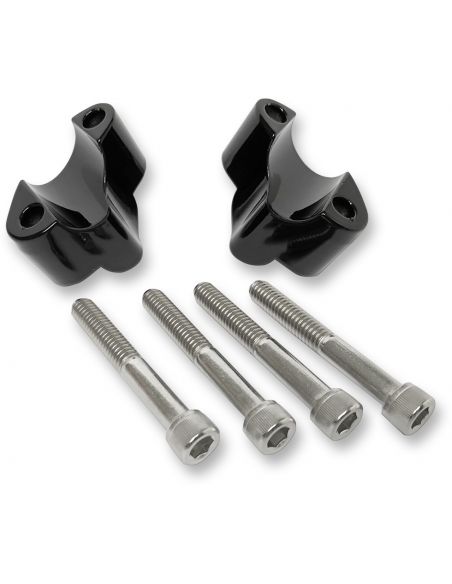 Black 1" high riser extensions for Sportster forty Eight from 2010 to 2020