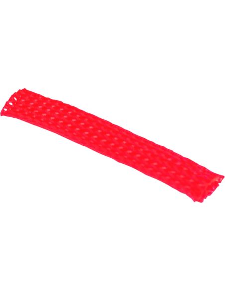 Stretch braided sheath inner diameter 9 mm (3/8") long 30 cm red color