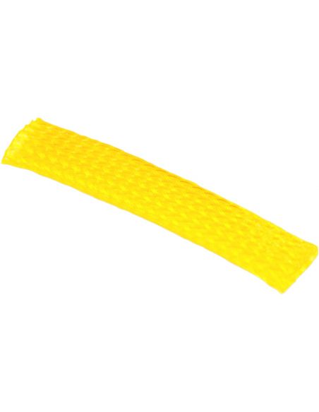 Stretch braided sheath inner diameter 9 mm (3/8") long 30 cm yellow color