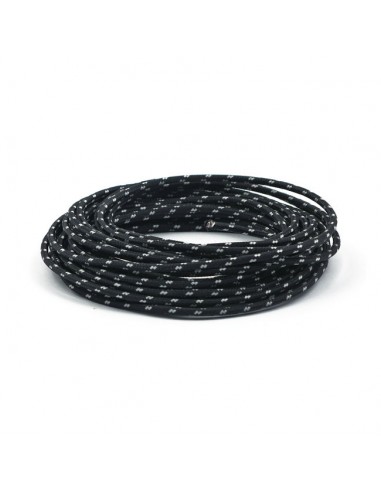Black-white fabric electric cable