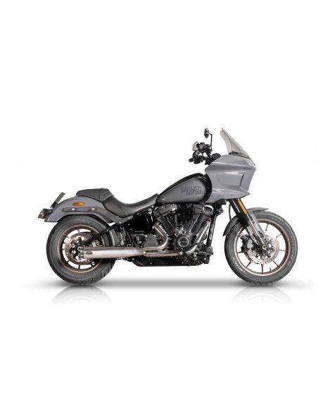 Revolver 2 in 1 exhaust black v-performance for Softail from 2018 to 2023 approved