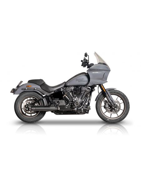 Revolver 2 in 1 exhaust black v-performance for Softail from 2018 to 2023 approved