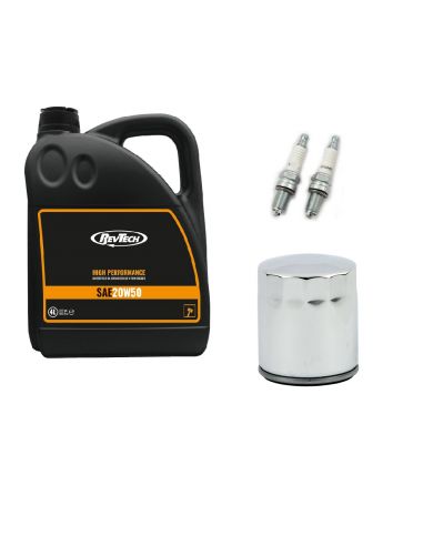 Servicing kit with semi-synthetic oil rev-tech for Harley Davidson FXR, Dyna, Softail and Touring 1340 from 1984 to 1999