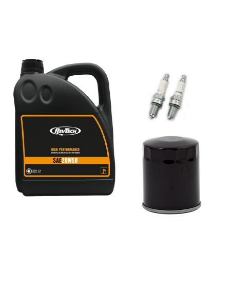 Servicing kit with semi-synthetic oil rev-tech for Harley Davidson Sportster from 1986 to 2020