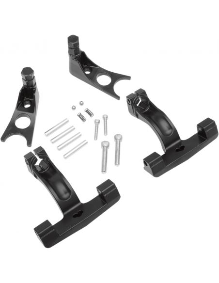 Kit Black supports for passenger footpegs for Softail from 2000 to 2017 ref OEM 50460-06