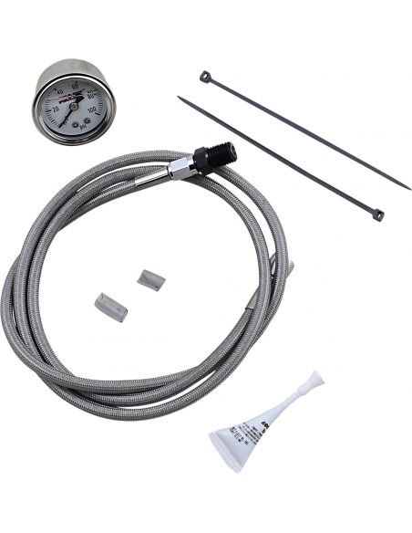 White bottom oil pressure gauge kit for Touring from 2017 to 2023