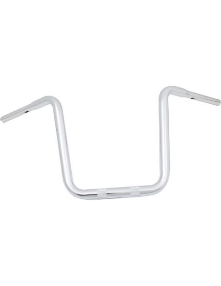 Hanger ape handlebar 1-1/4" high 14" chromed for traditional and electronic accelerator, pre-drilled