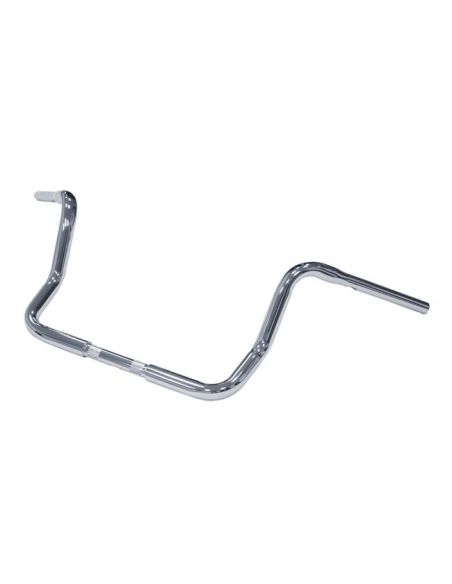 Hanger ape handlebar 1-1/4" high 11" FLHT Chrome Dresser without dimples, for Electronic Accelerator, pre-drilled