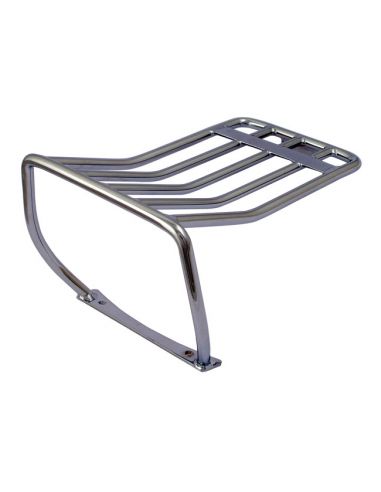 Bobbed chrome luggage rack for Softail FXST from 2006 to 2011