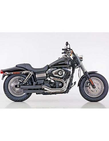 Performance rev-tech mufflers HOMOLOGATED black for Dyna from 2008 to 2016