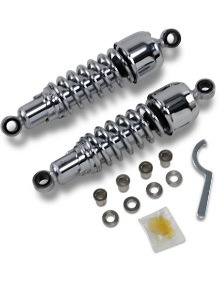 12.5" chrome-plated shock absorbers Drag Specialties standard springs for Sportster from 1979 to 2003
