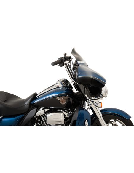 Windshield memphis Flare black 16 cm high for Touring Electra FLHT, Street glide FLHX and Trike from 1999 to 2013