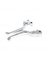 Ergonomic chrome brake and clutch levers For Sportster from 2007 to 2013 ref OEM 44992-07