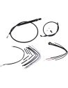 Softail cable kit 2018 to 2020 for high handlebar 12''-14'' black with ABS