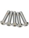 Chrome-plated 3/8-16 inch rounded screws 64 mm long