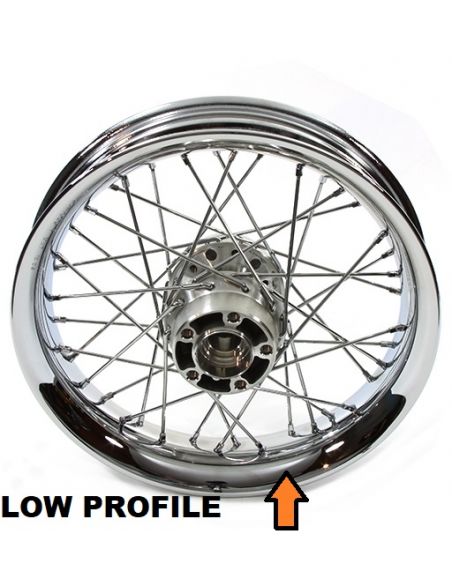 Front wheel 16 x 3 - 40 spokes chrome for Touring from 2000 to 2007 ref OEM 44605-08