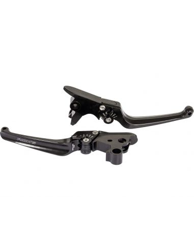 Rick's Black Adjustable Brake & Clutch Levers for 2018 to 2023 Softail