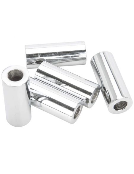 Chrome-plated steel spacers 3/8" internal, 5/8" external 1" long 1" pack of 5 pieces